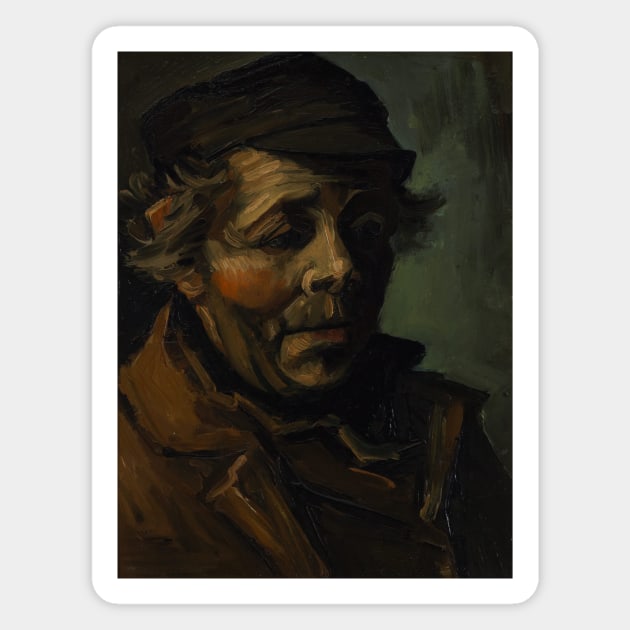 Head of a Peasant by Vincent van Gogh Magnet by Classic Art Stall